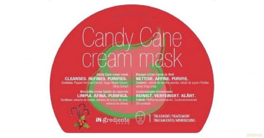 masqueBAR Candy Cane Cleansing Face Mask (Cream Mask) 1 pc
