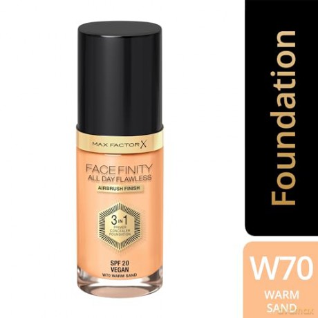 Max Factor Long-lasting makeup Facefinity 3 in 1 (All Day Flawless) 30 ml - Shade: 62 Warm Beige
