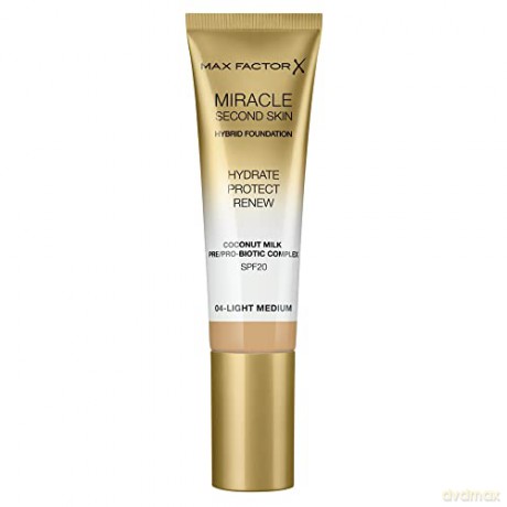Max Factor Miracle Touch Second Skin SPF 20 (Hybrid Foundation) 30 ml - Shade: 04 Light Medium
