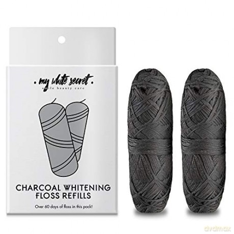 My White Secret Dental floss with activated carbon refill (Charocal Whitening Floss) 2 x 30 m