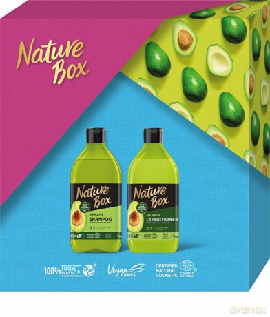 Nature Box Gift set of natural regenerative hair care Avocado