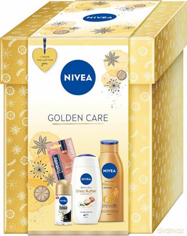 Nivea A gift box for firm skin in a natural golden tone