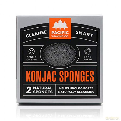 Pacific Shaving Natural (Konjac Sponges) 2 pcs