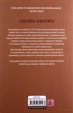 Grona gniewu - John Steinbeck [KSIĄŻKA]
