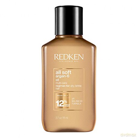 Redken All Soft Argan-6 Oil (Multi- Care Oil) for dry and brittle hair - Volume: 111 ml - new packaging
