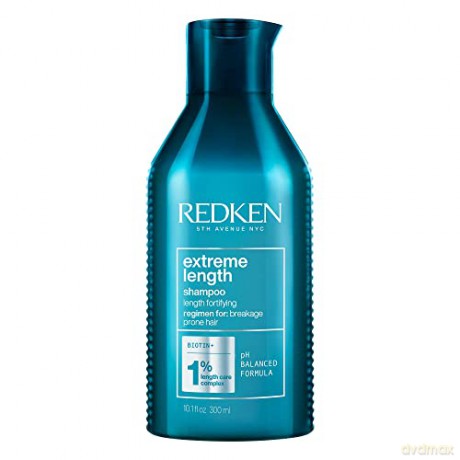 Redken Extreme Length Shampoo for Strengthening Long and Damaged Hair (Shampoo with Biotin) - Volume: 300 ml - new packaging