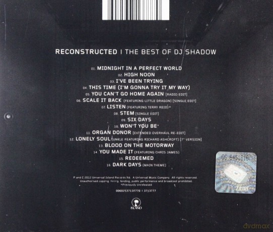 Dj Shadow Reconstructed: The Best Of Dj Shadow [CD]