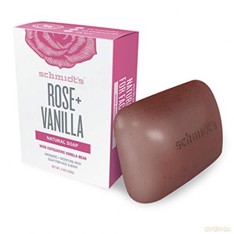 Schmidt´s Natural toilet soap rose + vanilla (Bar Soap Rose + Vanilla) 142 g