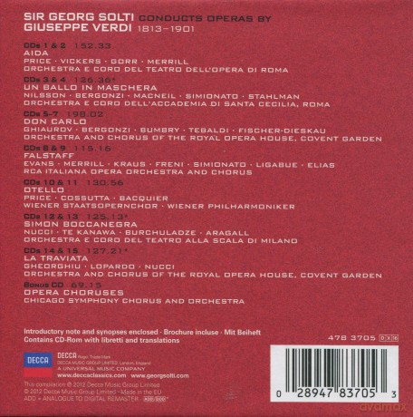 Georg Solti: Verdi Operas [16CD]