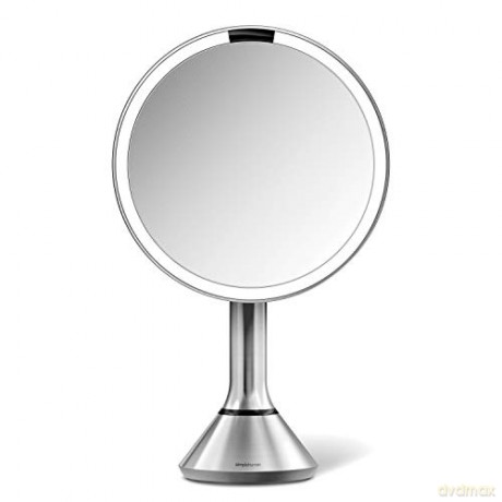 Simplehuman Mirror with touch control of light intensity Dual Light stainless steel