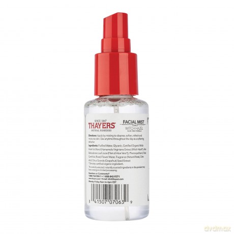 Thayers THAYERS ALCOHOL-FREE WITCH HAZEL FACIAL MIST TONER WITH ALOE VERA FORMULA ROSE PETAL - Volume: 89 ml