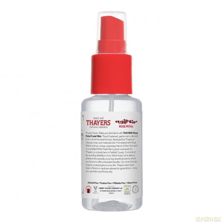 Thayers THAYERS ALCOHOL-FREE WITCH HAZEL FACIAL MIST TONER WITH ALOE VERA FORMULA ROSE PETAL - Volume: 89 ml