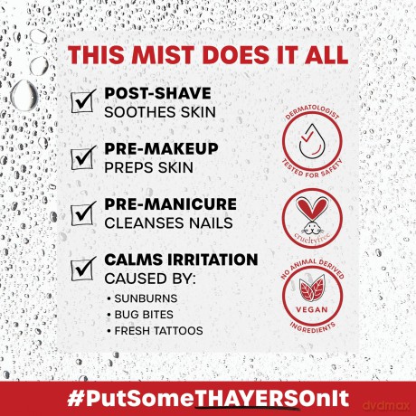 Thayers THAYERS ALCOHOL-FREE WITCH HAZEL FACIAL MIST TONER WITH ALOE VERA FORMULA ROSE PETAL - Volume: 89 ml
