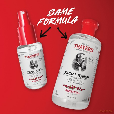 Thayers THAYERS ALCOHOL-FREE WITCH HAZEL FACIAL MIST TONER WITH ALOE VERA FORMULA ROSE PETAL - Volume: 89 ml