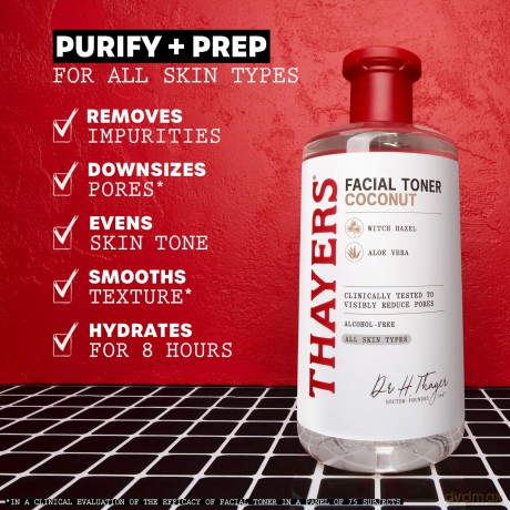 Thayers THAYERS ALCOHOL-FREE WITCH HAZEL FACIAL TONER WITH ALOE VERA FORMULA COCONUT - Volume: 355 ml