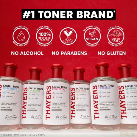 Thayers THAYERS ALCOHOL-FREE WITCH HAZEL FACIAL TONER WITH ALOE VERA FORMULA LAVENDER - Volume: 355 ml