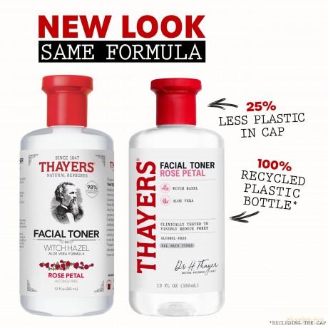 Thayers THAYERS ALCOHOL-FREE WITCH HAZEL FACIAL TONER WITH ALOE VERA FORMULA ROSE PETAL - Volume: 89 ml