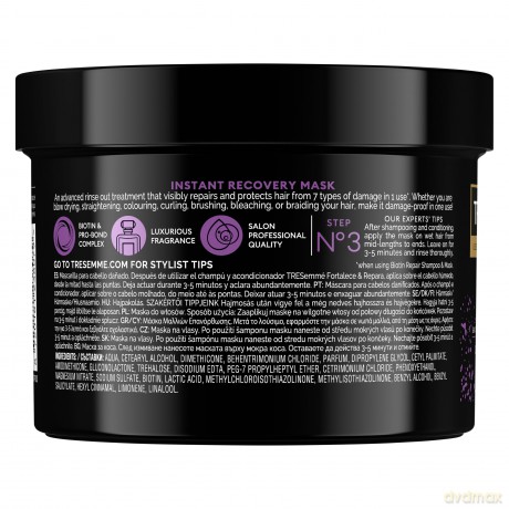 TRESemmé Restorative mask for damaged hair Biotin Repair (Instant Recovery Mask) 440 ml