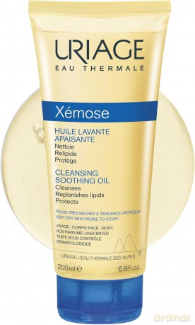 Uriage Cleasing Cleansing Oil for Face and Body (Cleasing Soothing Oil) - Volume: 200 ml