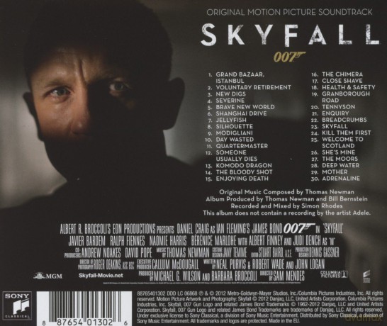 007 Skyfall soundtrack (Thomas Newman) [CD]