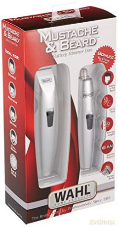 Wahl Set for Men - Battery beard trimmer + trimmer nose and ear hairs 5606-308