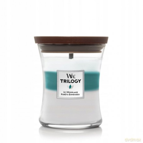WoodWick Scented candle medium Trilogy Icy Woodland 275 g