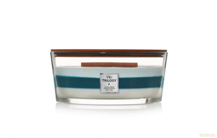 WoodWick Scented candle ship Trilogy Icy Woodland 453.6 g