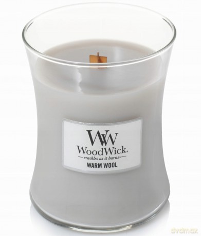 WoodWick Scented candle vase Warm Wool 275 g