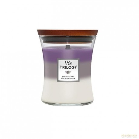 WoodWick Scented medium candle Trilogy Amethyst Sky 275 g