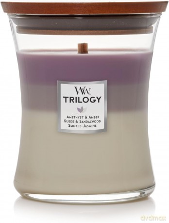 WoodWick Scented medium candle Trilogy Amethyst Sky 275 g