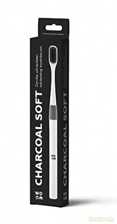 WOOM Charcoal Soft toothbrush - black