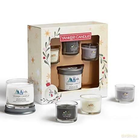 Yankee Candle Christmas set of tumbler and votive candles in glass