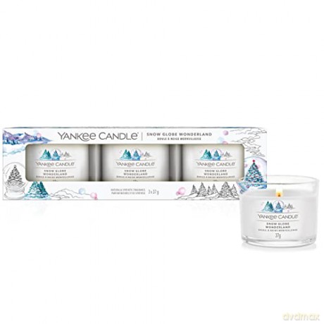 Yankee Candle Set of votive candles in glass Snow Globe Wonderland 3 x 37 g