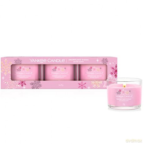 Yankee Candle Set of votive candles in glass Snowflake Kisses 3 x 37 g