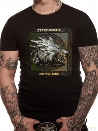 Steve Harris: British Lion, Black, Men's (S) [T-SHIRT]
