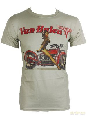 Van Halen: Biker Pin Up Sand, Men's (S) [T-SHIRT]
