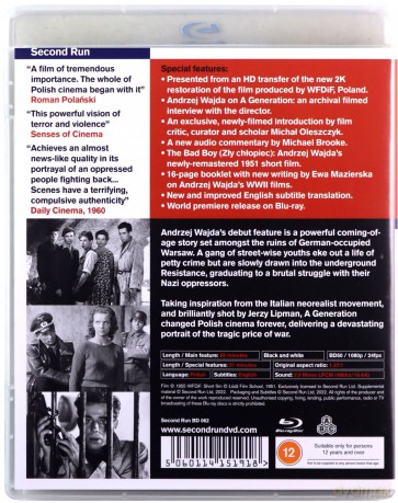 The War Trilogy - Three Films By Andrzej Wajda (Limited) (Pokolenie | Kanał | Popiół i diament) [3xBlu-Ray]