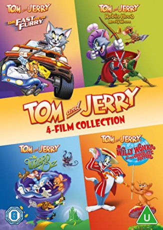 Tom & Jerry Collection: The Fast and the Furry / Robin Hood and His Merry Mouse / Tom & Jerry and the Wizard of Oz / Willy Wonka & the Chocolate Factory [4DVD]