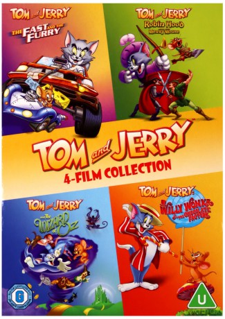 Tom & Jerry Collection: The Fast and the Furry / Robin Hood and His Merry Mouse / Tom & Jerry and the Wizard of Oz / Willy Wonka & the Chocolate Factory [4DVD]