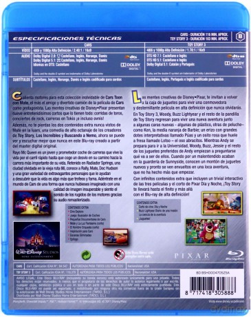 Toy Story 3 / Cars (Auta) (Disney) [2xBlu-Ray]