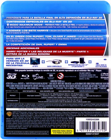 Harry Potter and the Deathly Hallows: Part 1 (Harry Potter i Insygnia Śmierci: Część I) [Blu-Ray 3D]+[Blu-Ray]