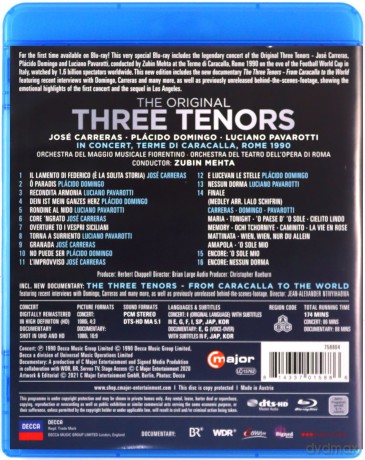 The Original Three Tenors Concert [Blu-Ray]