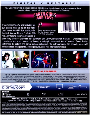 Earth Girls Are Easy (Ziemskie dziewczyny są łatwe) [Blu-Ray]