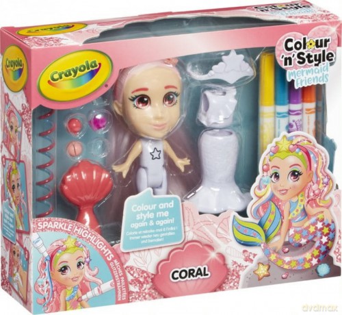 Lalka do kolorowania Coral Colour n Style Mermaid Friends