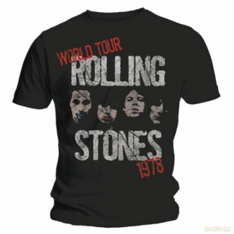 Rolling Stones: World Tour Stencil, Black (M) [T-SHIRT]