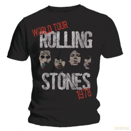 Rolling Stones: World Tour Stencil, Black (S) [T-SHIRT]