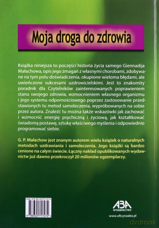 Moja droga do zdrowia - Giennadij P. Małachow [KSIĄŻKA]