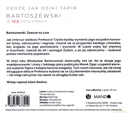 Pędzę jak dziki tapir. Bartoszewski w 123 odsłonach - Marek Zając [AUDIOBOOK]