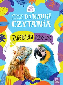 Zwierzęta egzotyczne. Wyrazy i zdania do nauki czytania. Duże litery - Monika Basiejko [KSIĄŻKA]