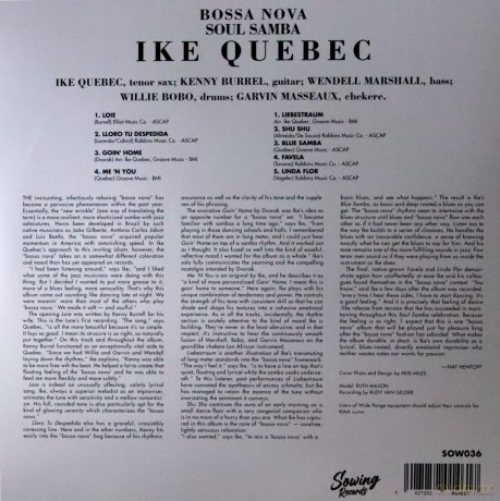 Ike Quebec: Bossa Nova Soul Samba (Clear) [Winyl]